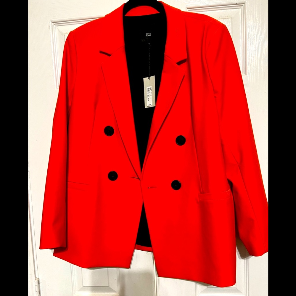 Bright orange River Island blazer